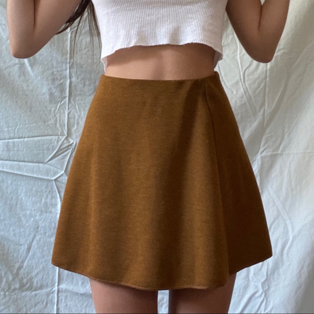 SOLD Zara Brown Circle Skirt